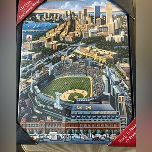 Fenway Park , Baseball Stadium, Eric Dowdle Folk Art , wrapped canvas
